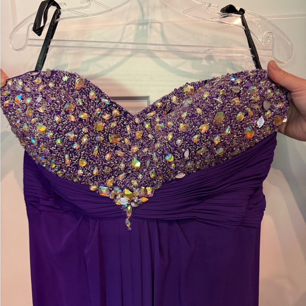 Fiesta Purple Beaded Prom Dress